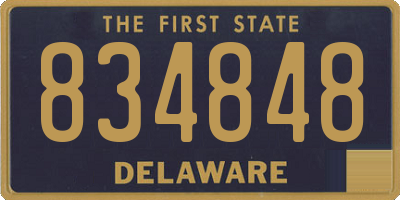 DE license plate 834848