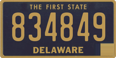 DE license plate 834849