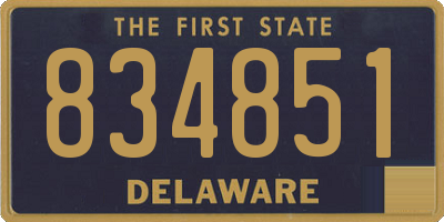 DE license plate 834851