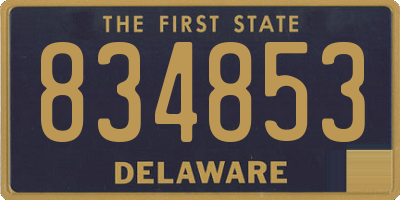 DE license plate 834853