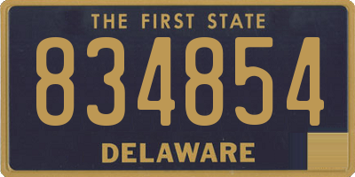 DE license plate 834854