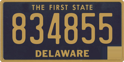 DE license plate 834855
