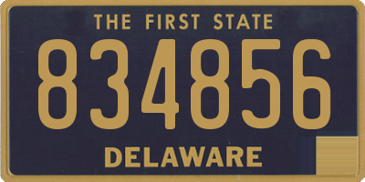 DE license plate 834856