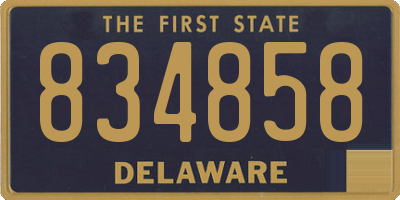 DE license plate 834858