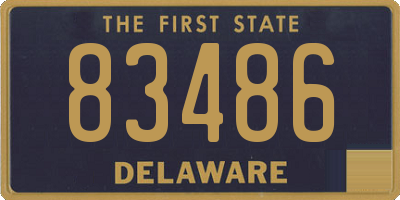 DE license plate 83486