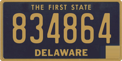 DE license plate 834864