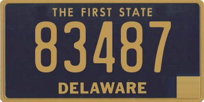 DE license plate 83487