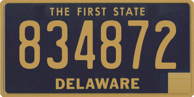 DE license plate 834872