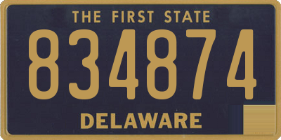 DE license plate 834874