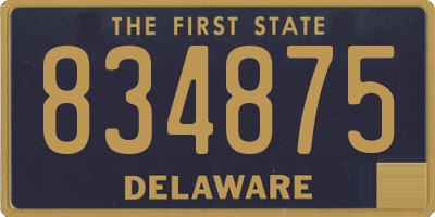 DE license plate 834875