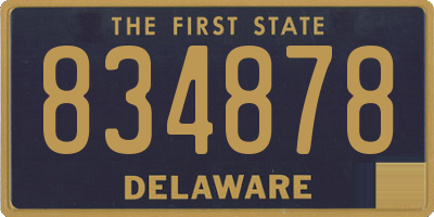 DE license plate 834878