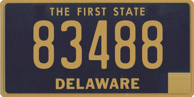 DE license plate 83488