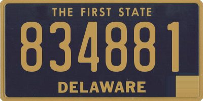DE license plate 834881
