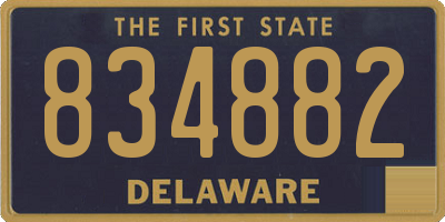 DE license plate 834882