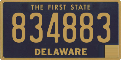 DE license plate 834883