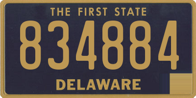 DE license plate 834884