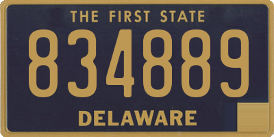 DE license plate 834889