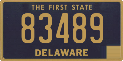 DE license plate 83489