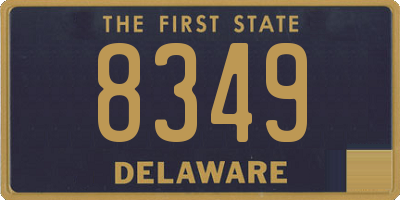 DE license plate 8349