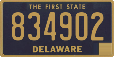 DE license plate 834902