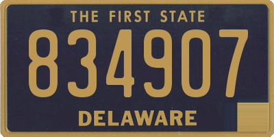 DE license plate 834907