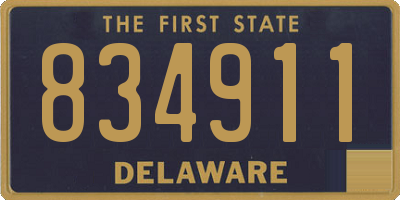 DE license plate 834911