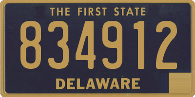 DE license plate 834912