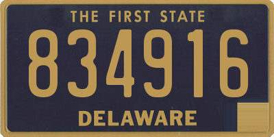 DE license plate 834916