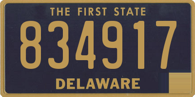 DE license plate 834917