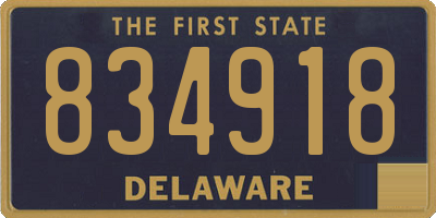 DE license plate 834918