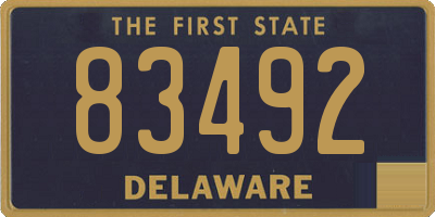 DE license plate 83492