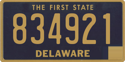 DE license plate 834921