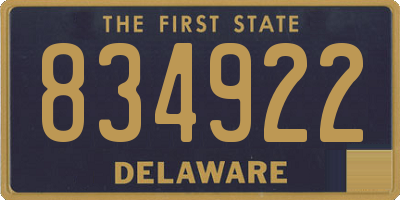 DE license plate 834922