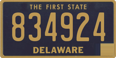 DE license plate 834924