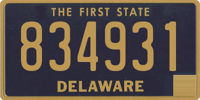 DE license plate 834931