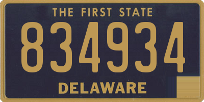 DE license plate 834934