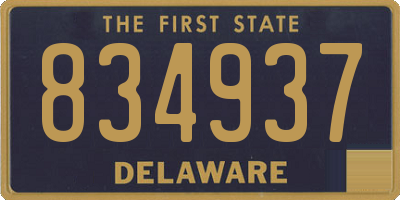 DE license plate 834937
