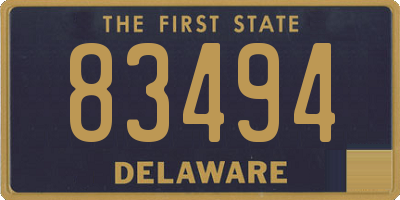 DE license plate 83494