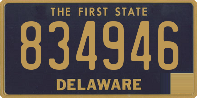 DE license plate 834946