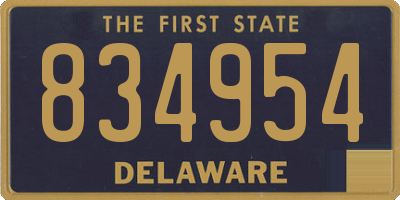 DE license plate 834954