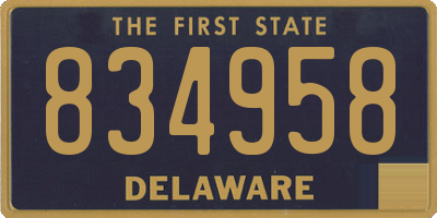 DE license plate 834958