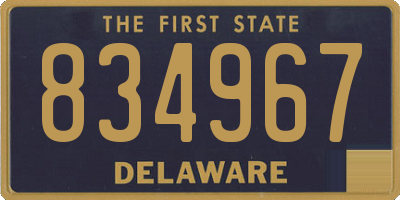 DE license plate 834967