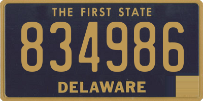 DE license plate 834986