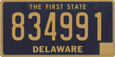 DE license plate 834991