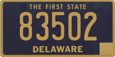 DE license plate 83502