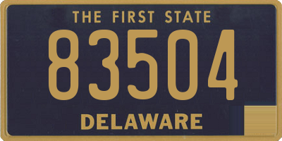 DE license plate 83504