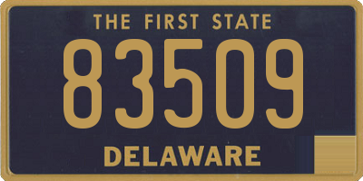 DE license plate 83509