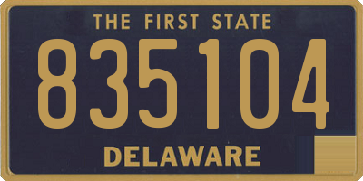 DE license plate 835104