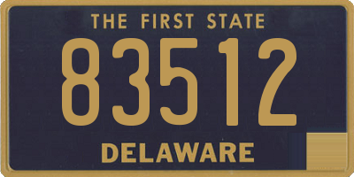 DE license plate 83512