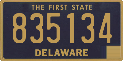 DE license plate 835134